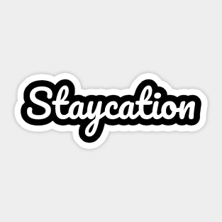 Lettering Staycation Simple Sticker